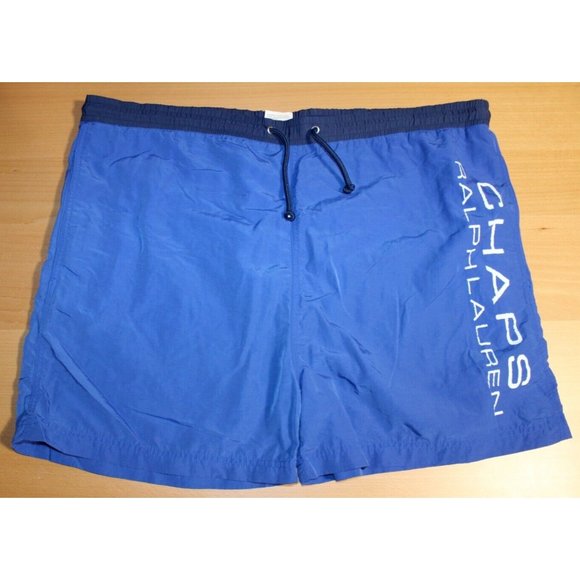 Mens Vintage Chaps Ralph Lauren Drawstring Swim Suit Board Shorts Trunks XL - Picture 1 of 8